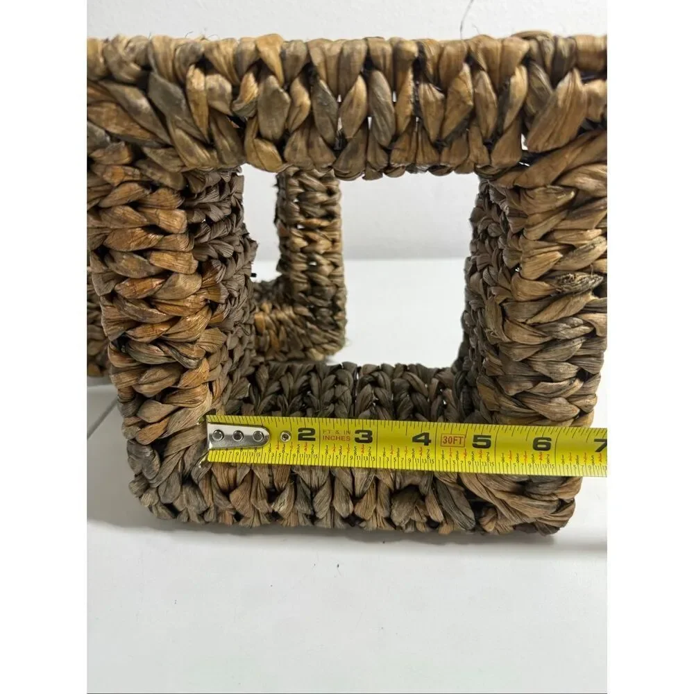 Set of 2 Natural Boho Wicker Rattan Wall  Shelf Padma’s Plantation Furniture
